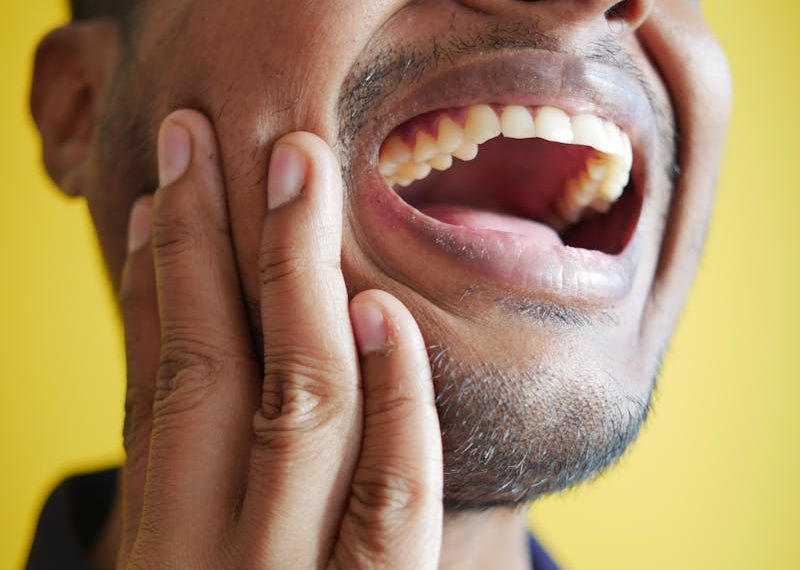 a man having severe toothache